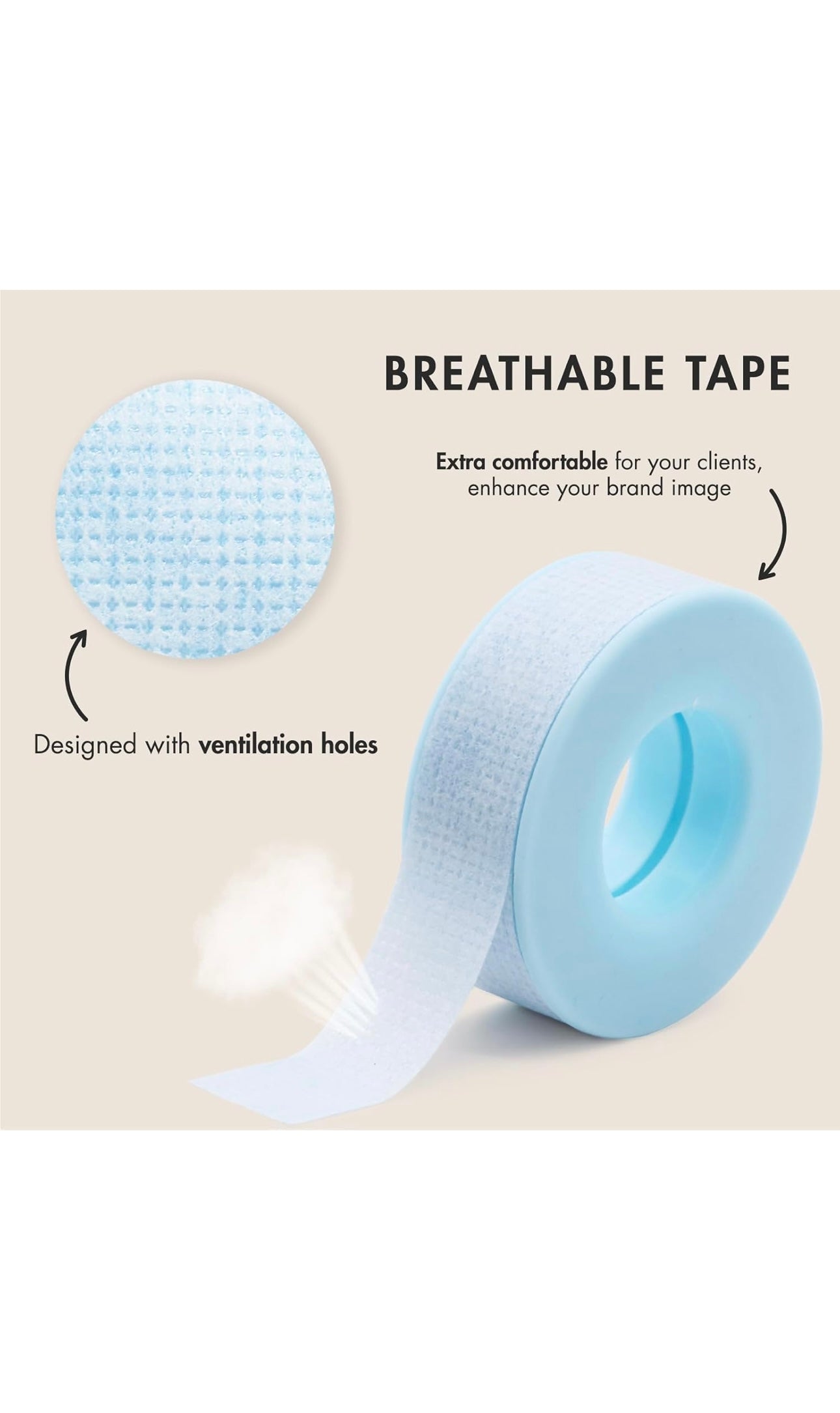 Lash Tape for Eyelash Extensions Blue Eyelash Tape for Extensions Sensitive Silicone Gel Easy Tear Breathable Medical Microporous Eyelash Extension Tape 0.49in 3.9yd