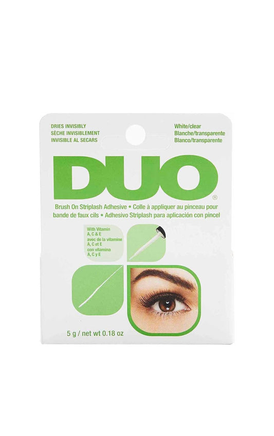 DUO Brush-On Lash Glue – Clear Strip Eyelash Adhesive with Vitamins A, C & E, Long Lasting Eyelash Glue, 0.18 oz