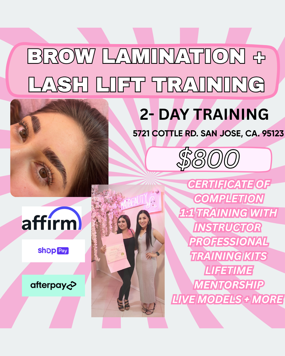 Waxing + Lash lift Training