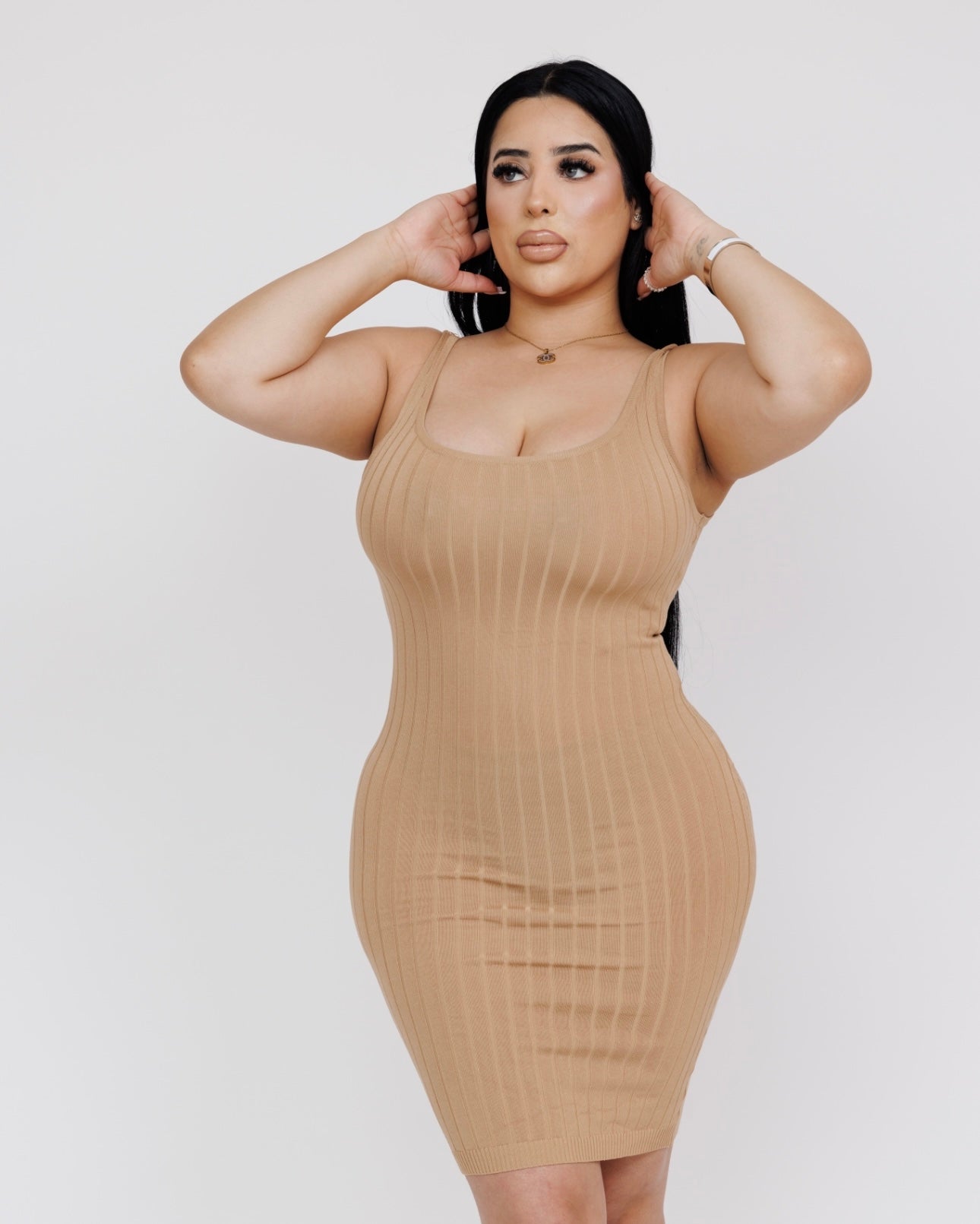 Sexy Casual Women's Dress Tan / Medium